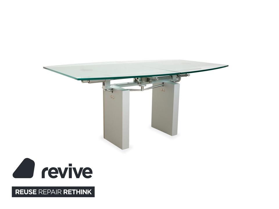 Ronald Schmitt K5000 Glas Esstisch Silber Chrom manuelle Funktion – Bild 3