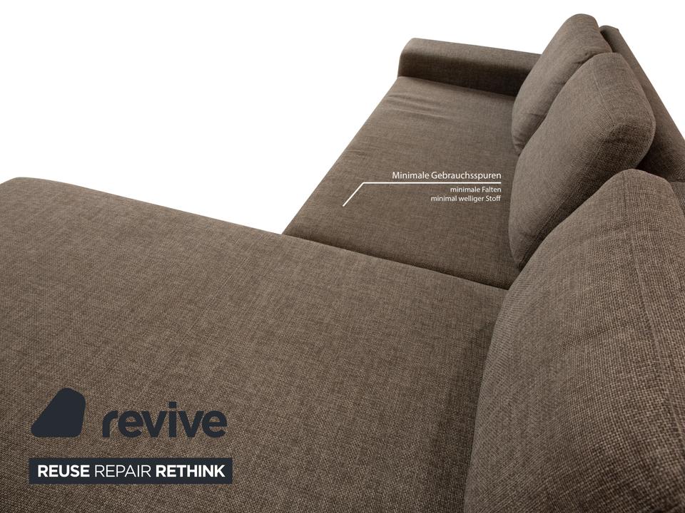 Ewald Schillig Topas Stoff Ecksofa Grau Recamiere Rechts Sofa – Bild 5