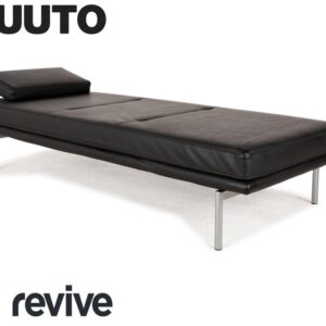 Muuto Outline Leder Liege Schwarz manuelle Funktion
