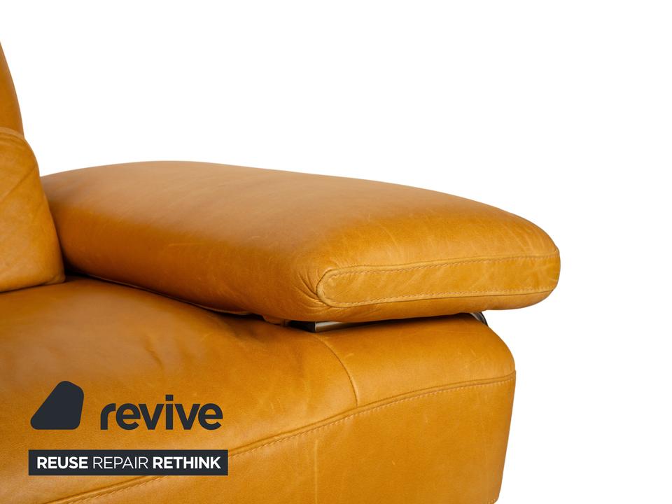 Willi Schillig Trovatoore Leder Zweisitzer Gelb Senf manuelle – Bild 8