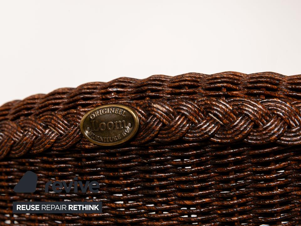 Lloyd Loom Holz Stuhl Braun Esszimmer – Bild 7