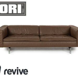 Jori Shiva Leder Viersitzer Braun manuelle Funktion Sofa Couch