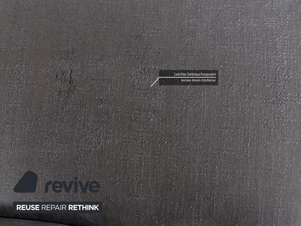 Glow In Stoff Ecksofa Grau Récamière rechts Sofa Couch – Bild 7