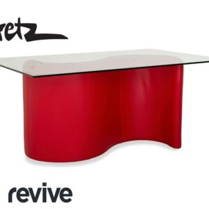 Bretz Glass Esstisch Rot 159 x 99 cm