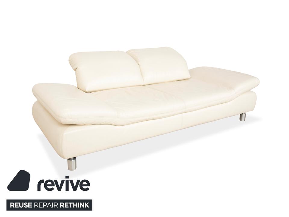 Koinor Rivoli Leder Zweisitzer Creme manuelle Funktion Sofa ✨ – Bild 3