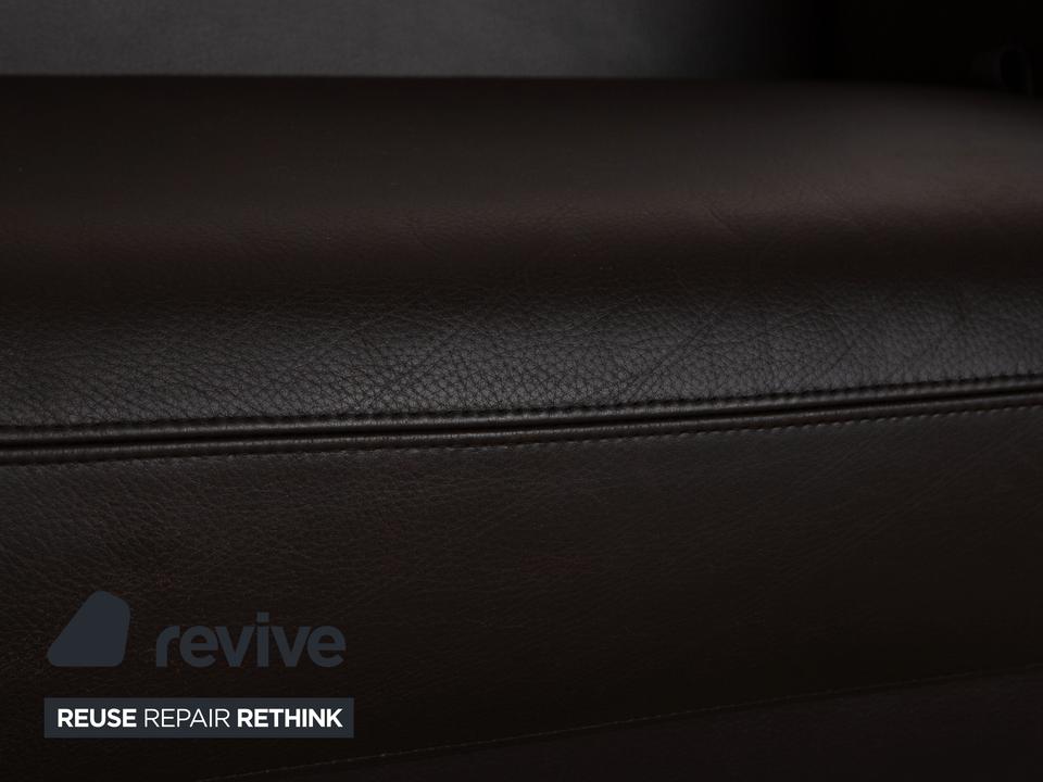 Brühl Francis Leder Dreisitzer Braun manuelle Funktion Sofa Couch – Bild 5