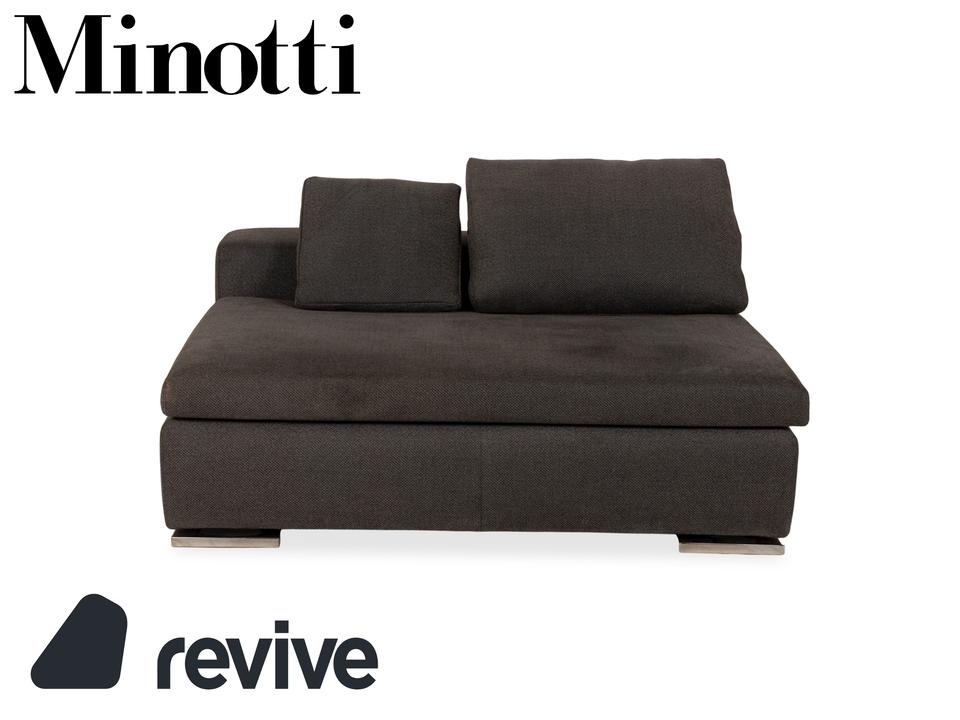 Minotti Moore Stoff Zweisitzer Grau Sofa Couch
