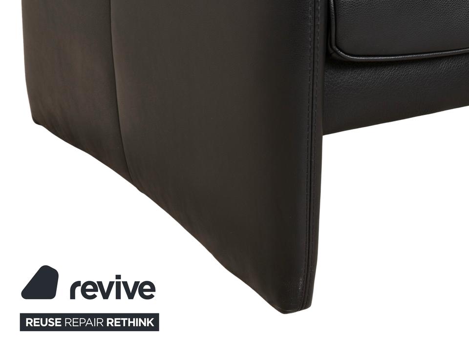 Willi Schillig Leder Zweisitzer Schwarz Sofa Couch – Bild 6