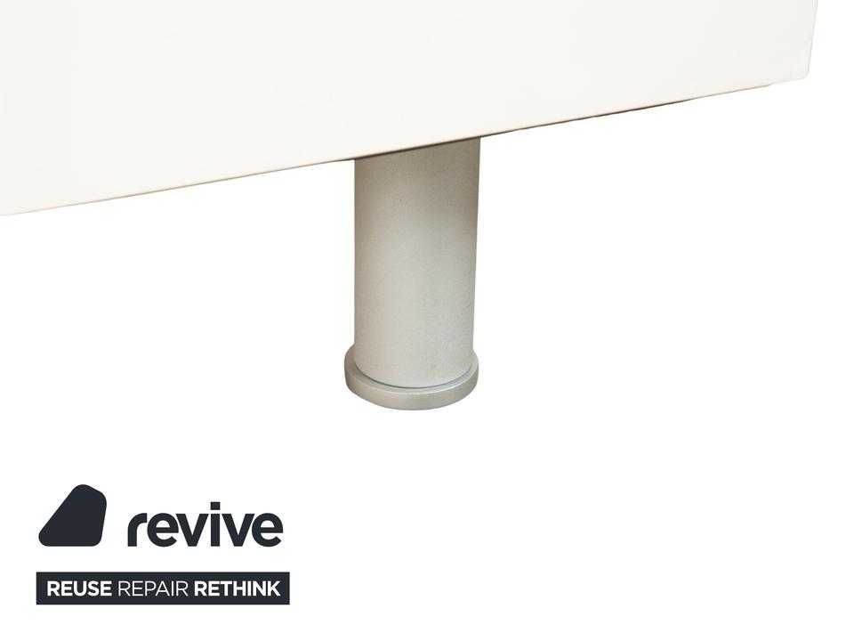 Ligne Roset Holz Bett Weiß Dunkelgrau 140 x 200 cm – Bild 7