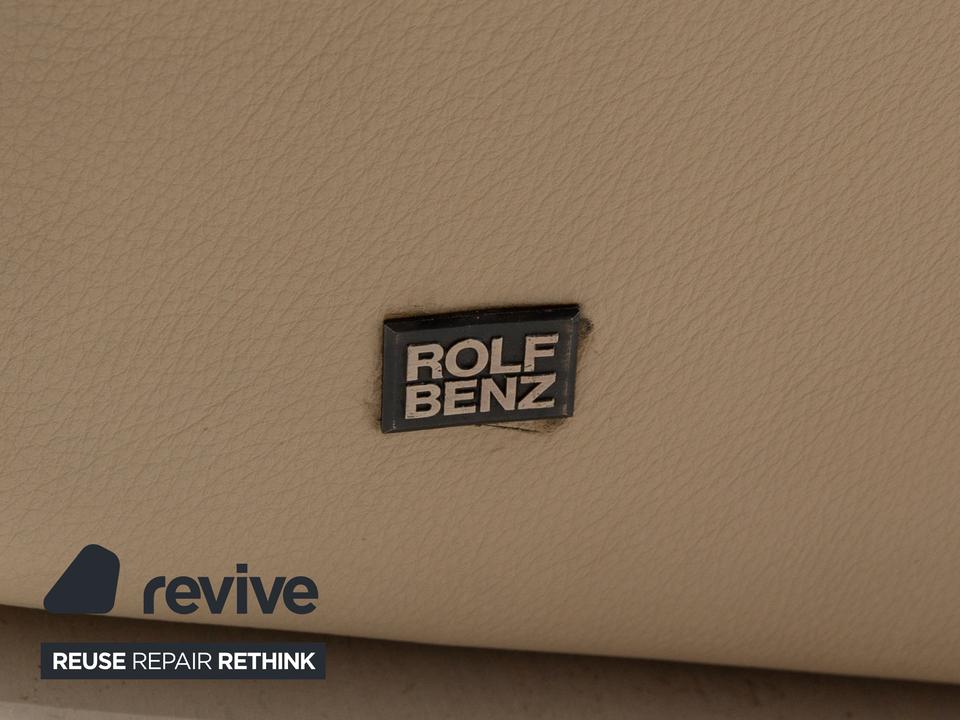 Rolf Benz 6800 Leder Zweisitzer Creme Sofa Couch – Bild 8