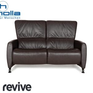 Himolla 4562 Leder Zweisitzer Braun Grau Sofa Couch