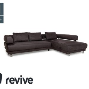 Ewald Schillig Brand Face Alcantara Stoff Ecksofa Grau ✨