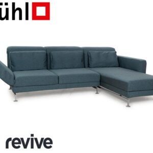 Brühl Moule Stoff Ecksofa Blau Petrol Recamiere Rechts manuelle ✨
