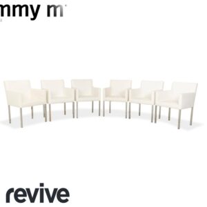 6er Garnitur Tommy M by Machalke Leder Stuhl Creme
