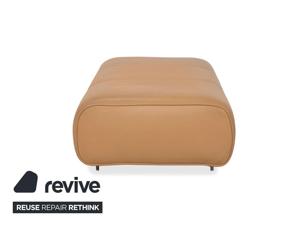 Rolf Benz 6300 Leder Hocker Braun Beige Sand Camel – Bild 9