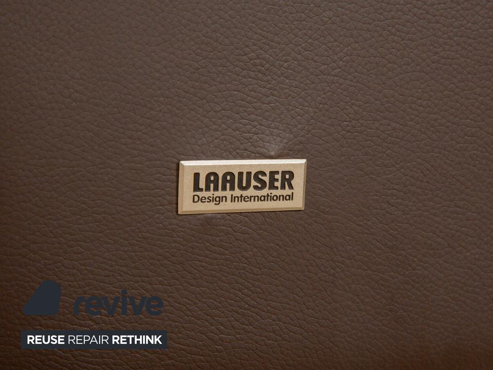 Laauser Atlanta Leder Zweisitzer Braun Sofa Couch – Bild 7