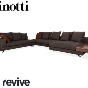 Minotti White Stoff Ecksofa Grau Sofa Couch