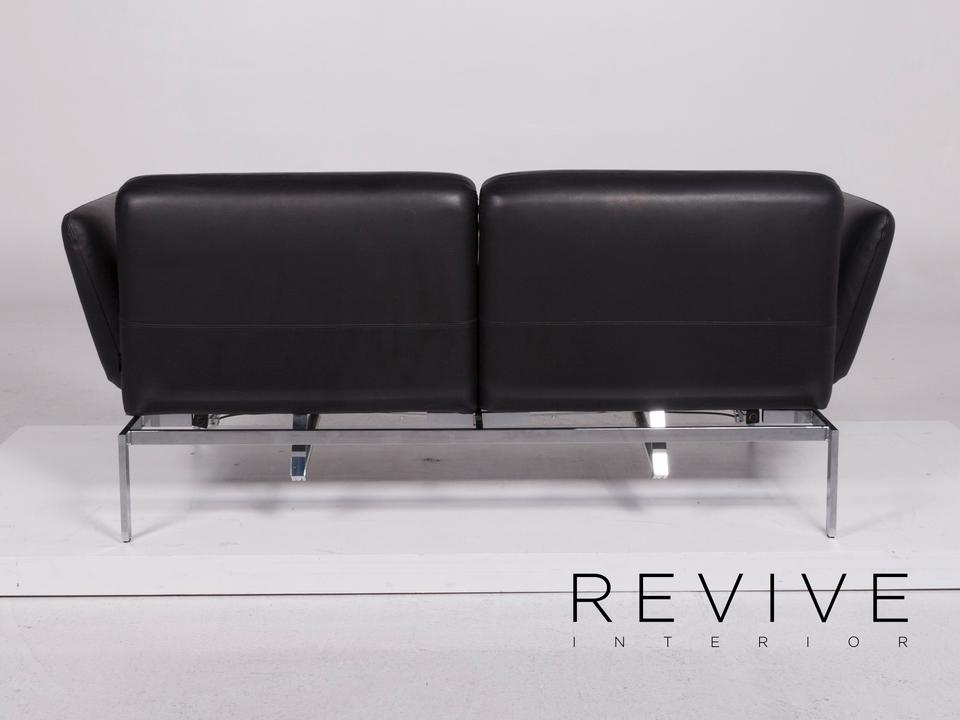 Brühl Roro Medium Leder Sofa Schwarz Zweisitzer Couch inkl. ✨ – Bild 12