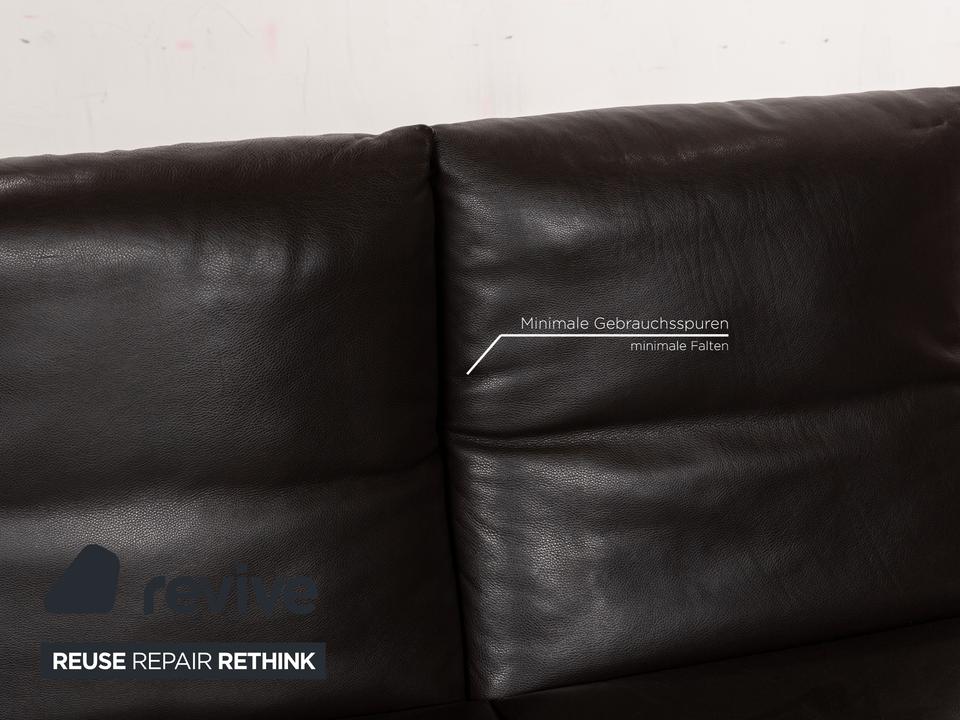 Koinor Harriet Leder Dreisitzer Dunkelbraun manuelle Funktion – Bild 4