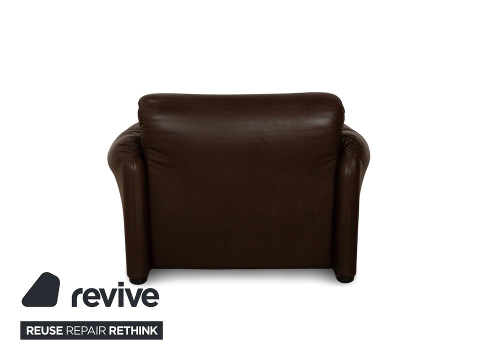 Cassina Maralunga Leder Sessel Braun Kastanie manuelle Funktion – Bild 13