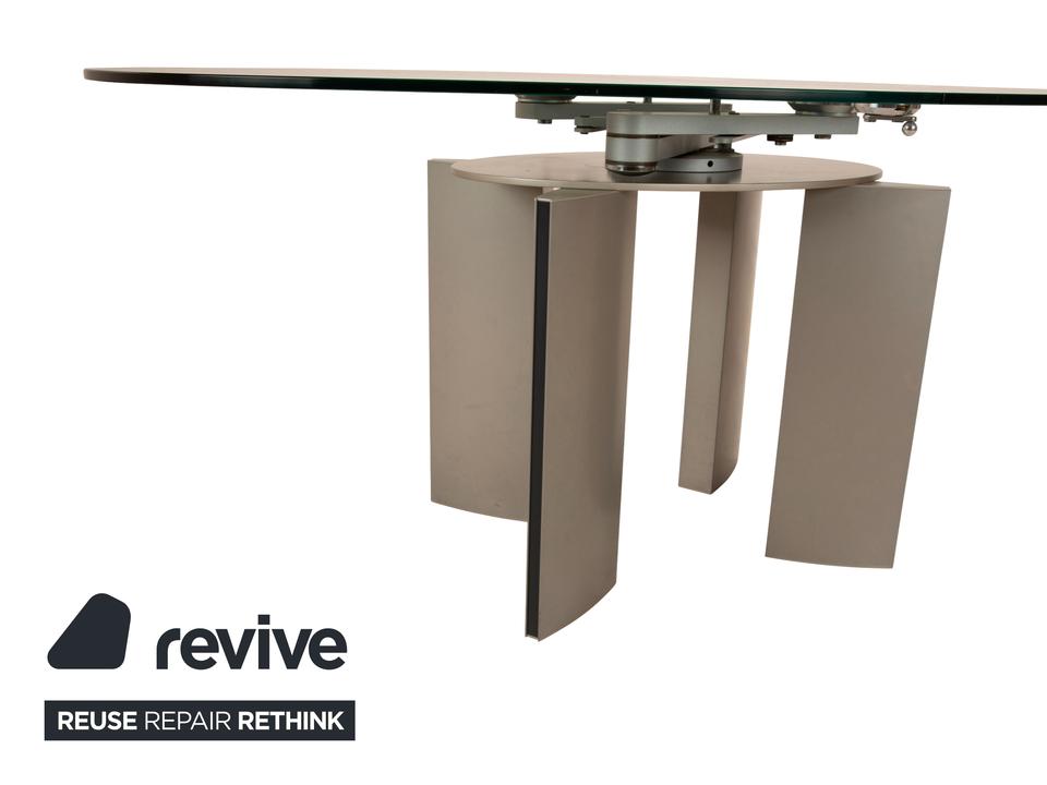 Ronald Schmitt K / G 750 / E Glas Esstisch Silber Ausziehfunktion – Bild 6