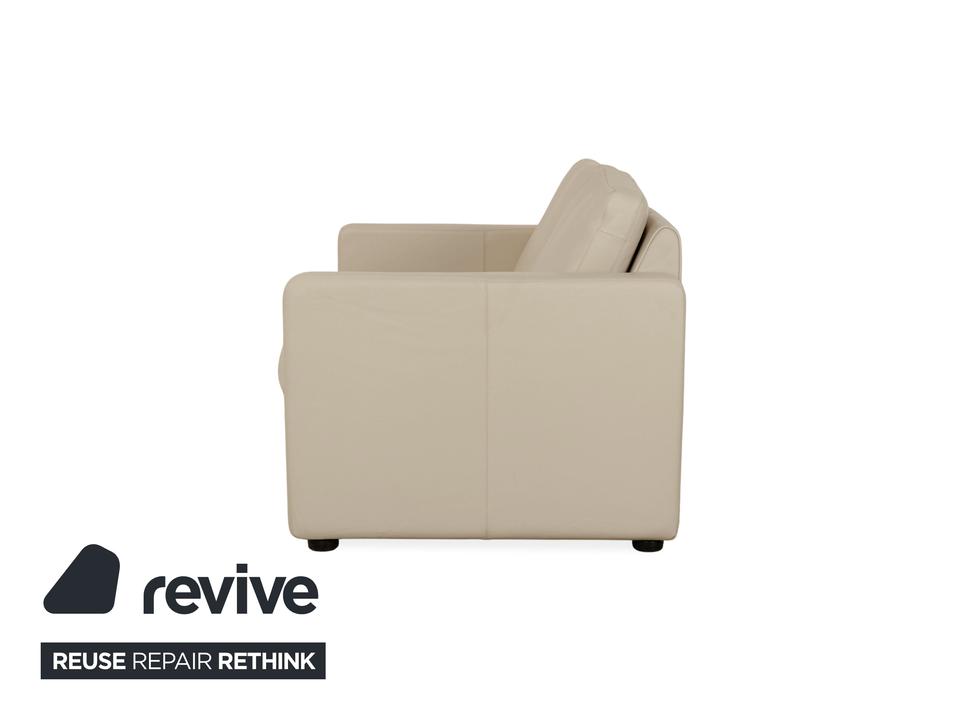 Cor Conseta Leder Zweisitzer Creme Greige Sofa Couch – Bild 10