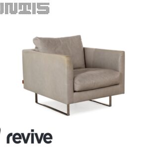 Montis Axel Leder Sessel Grau Greige