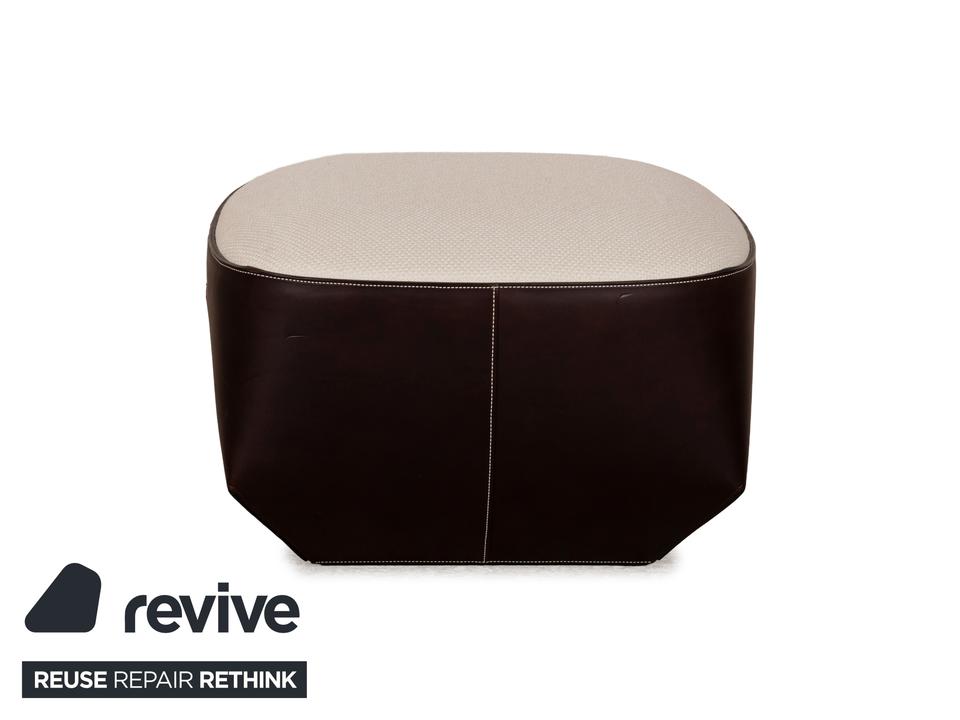 Walter Knoll Grand Suite Stoff Sofa Garnitur Creme Leder – Bild 15