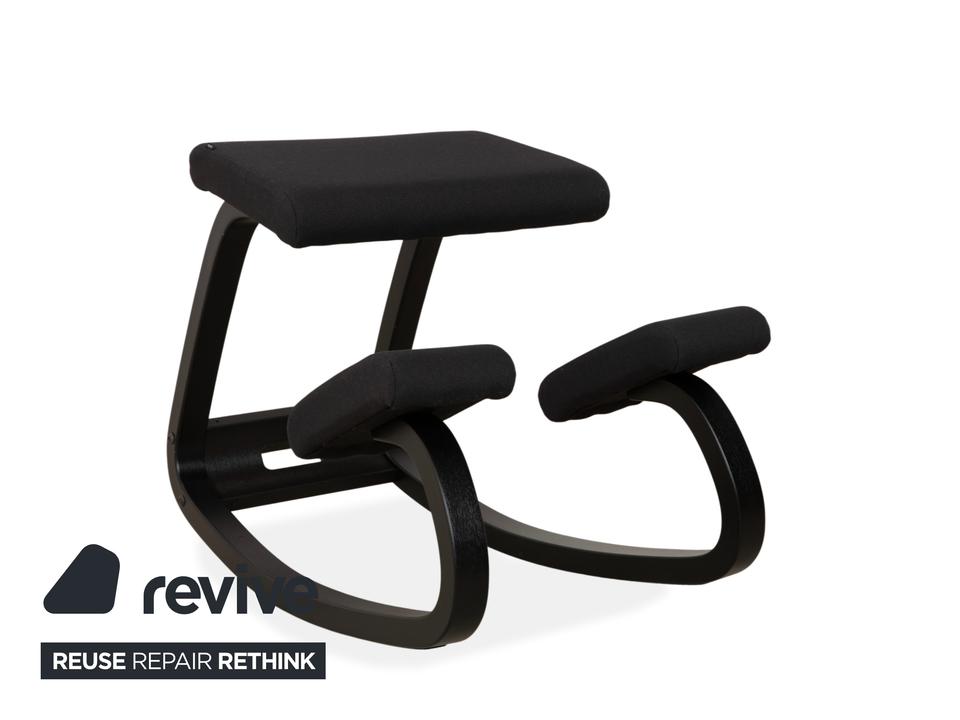 Varier Variable Holz Esche Hocker Natur Stoff Orange Apricot – Bild 4