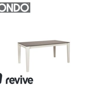 Mondo Qbis Esstisch Holz Kunstharz Grau Weiß