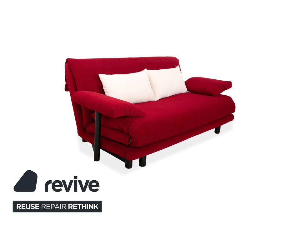 Ligne Roset Multy Dreisitzer Stoff Rot Beige Gestell Schwarz ✨ – Bild 9