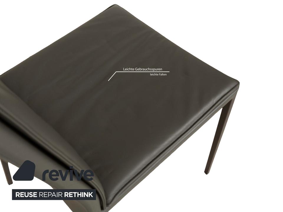 4er Garnitur Cattelan Italia Isabel Leder Stuhl Grau – Bild 4