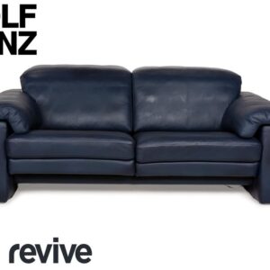 Rolf Benz 4000 Leder Zweisitzer Blau Dunkelblau Sofa Couch