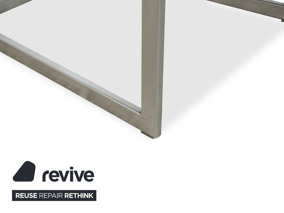 4er Garnitur KFF Leder Stuhl Freischwinger Schwarz – Bild 5