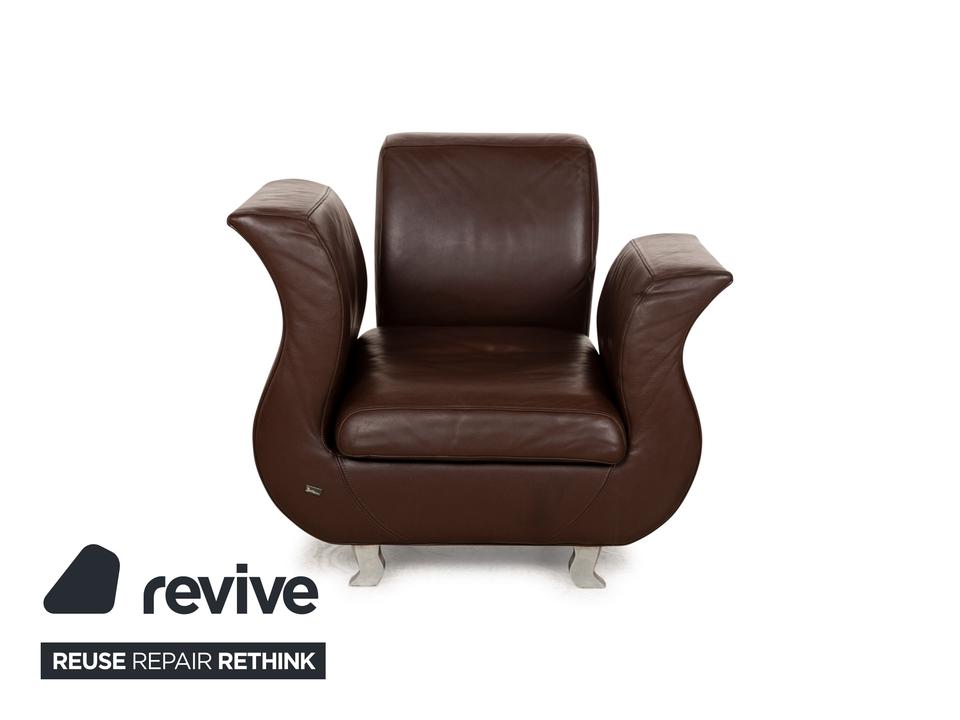 Bretz Moon Leder Sessel Braun – Bild 12