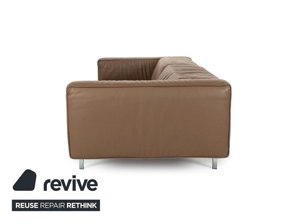 Jori Shiva Leder Viersitzer Braun manuelle Funktion Sofa Couch – Bild 10