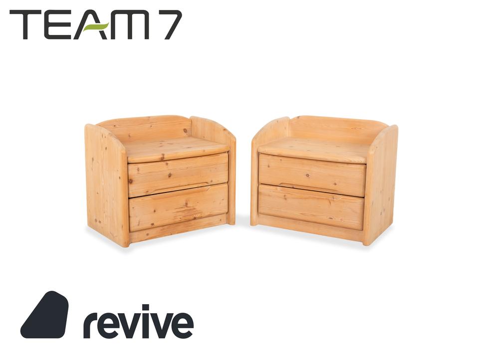 Team7 Holz 2x Nachttisch Tisch Braun