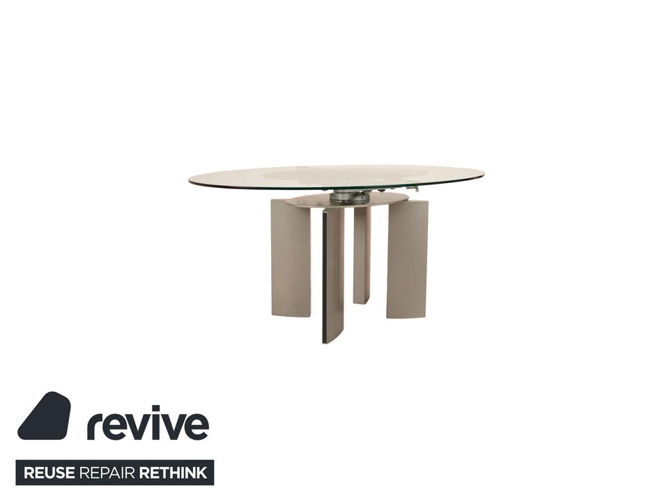 Ronald Schmitt K / G 750 / E Glas Esstisch Silber Ausziehfunktion – Bild 3