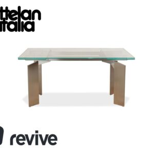 Cattelan Italia Glas Tisch Silber 160-240 x 77 cm