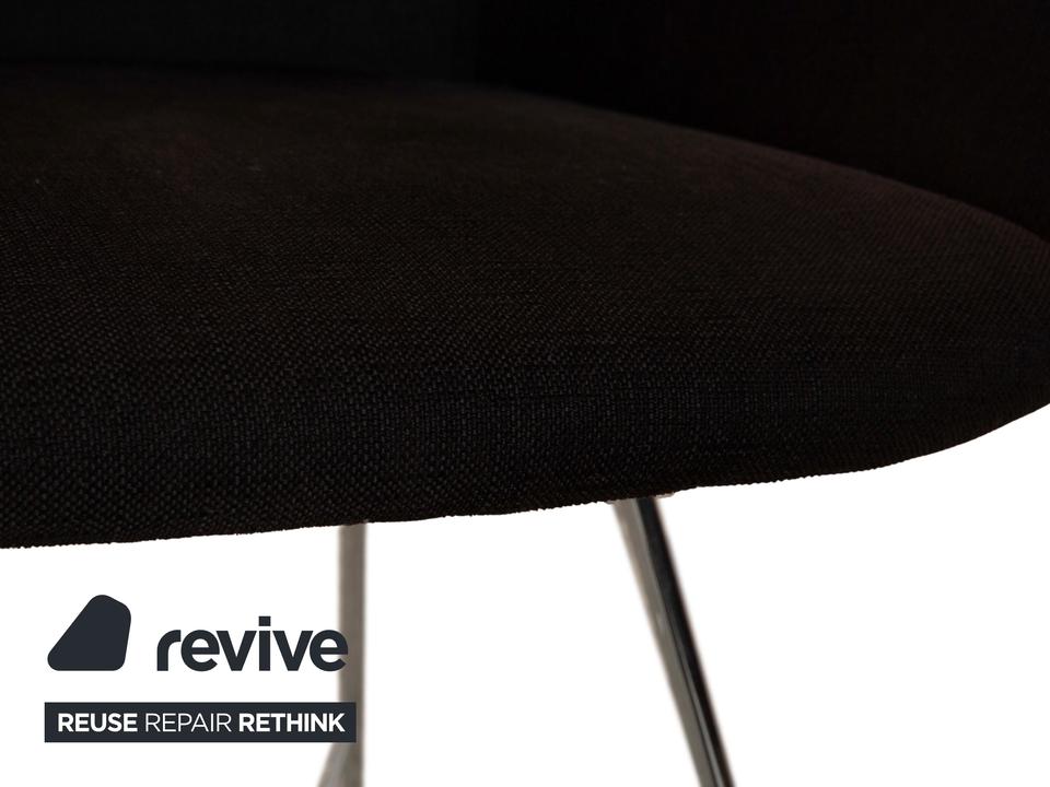 Walter Knoll Turtle Chair Stoff Sessel Braun Schwarz – Bild 3