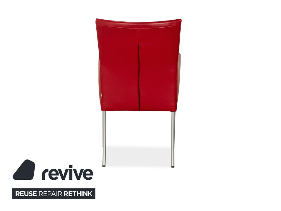 bert plantagie ARC-E Leder Stuhl Rot Esszimmer – Bild 12