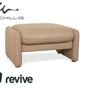 Willi Schillig Ergoline Leder Hocker Creme Beige
