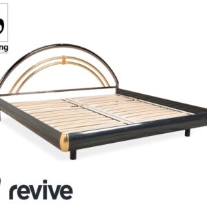 Musterring Doppelbett Metall mit Lattenrost schwarz gold