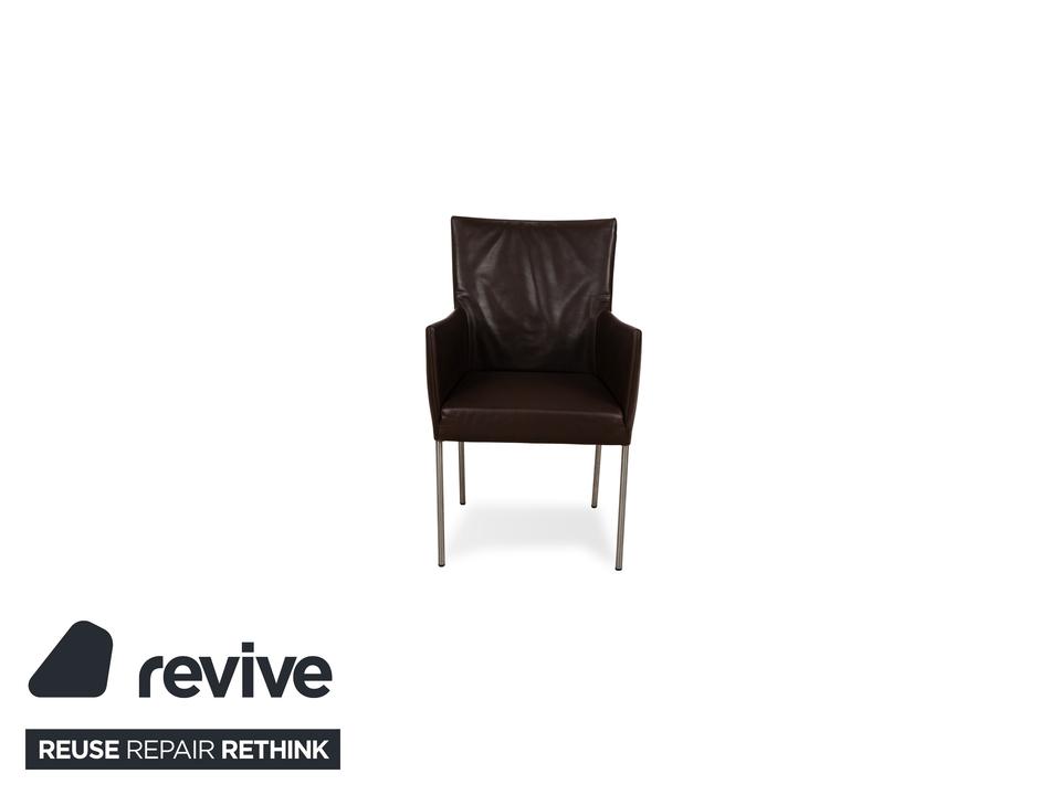 6er Garnitur bert plantagie ARC-E Leder Stuhl Braun Esszimmer – Bild 7