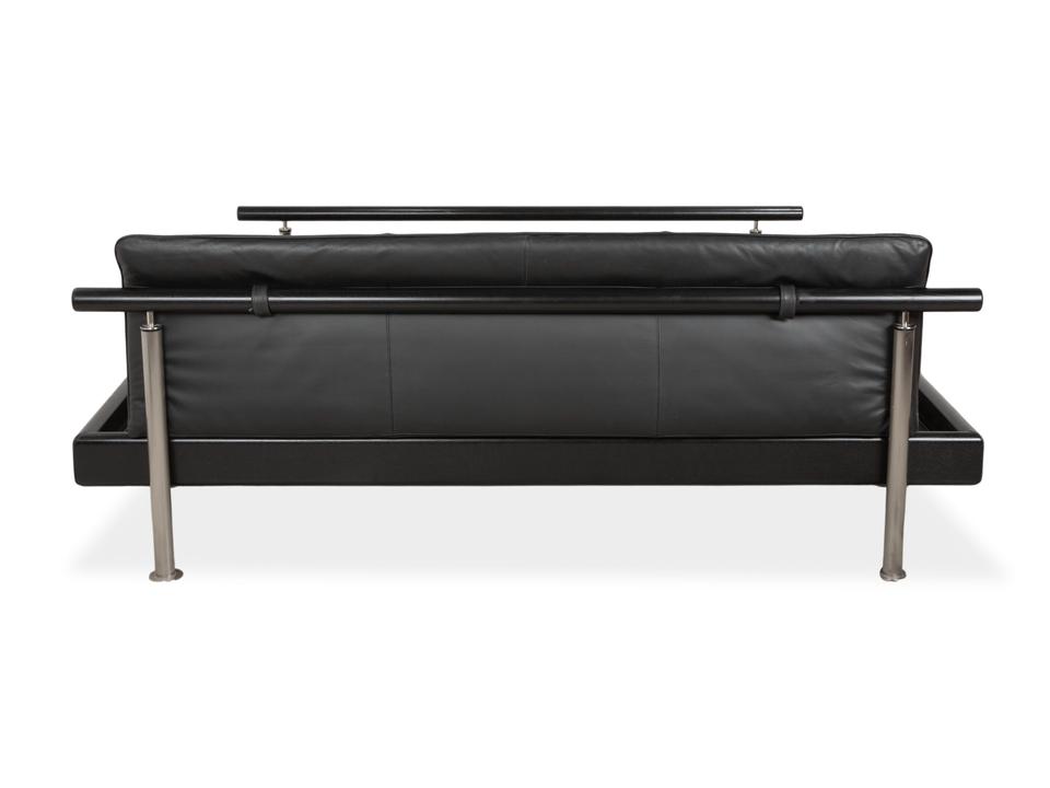 Möller Design Leder Holz Bett Schwarz Silber 200x200 – Bild 14