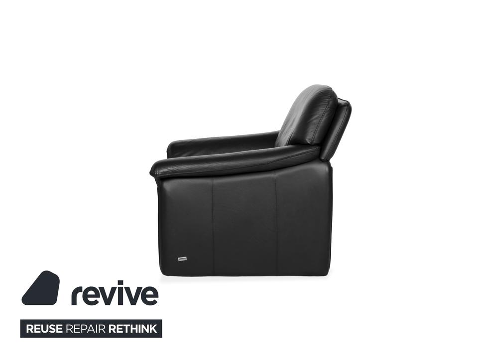 Laauser Atlanta Leder Sessel Schwarz – Bild 9