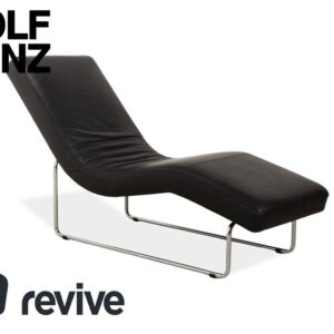 Rolf Benz 680 Leder Liege Schwarz manuelle Funktion