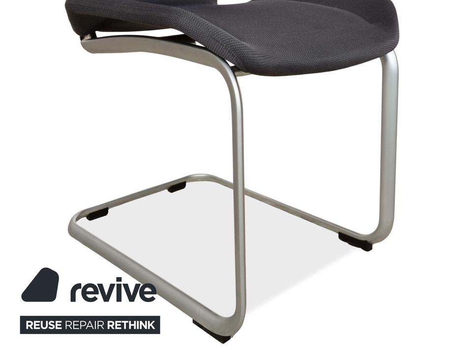 6er Garnitur Rolf Benz 610 Stoff Stuhl Grau – Bild 8