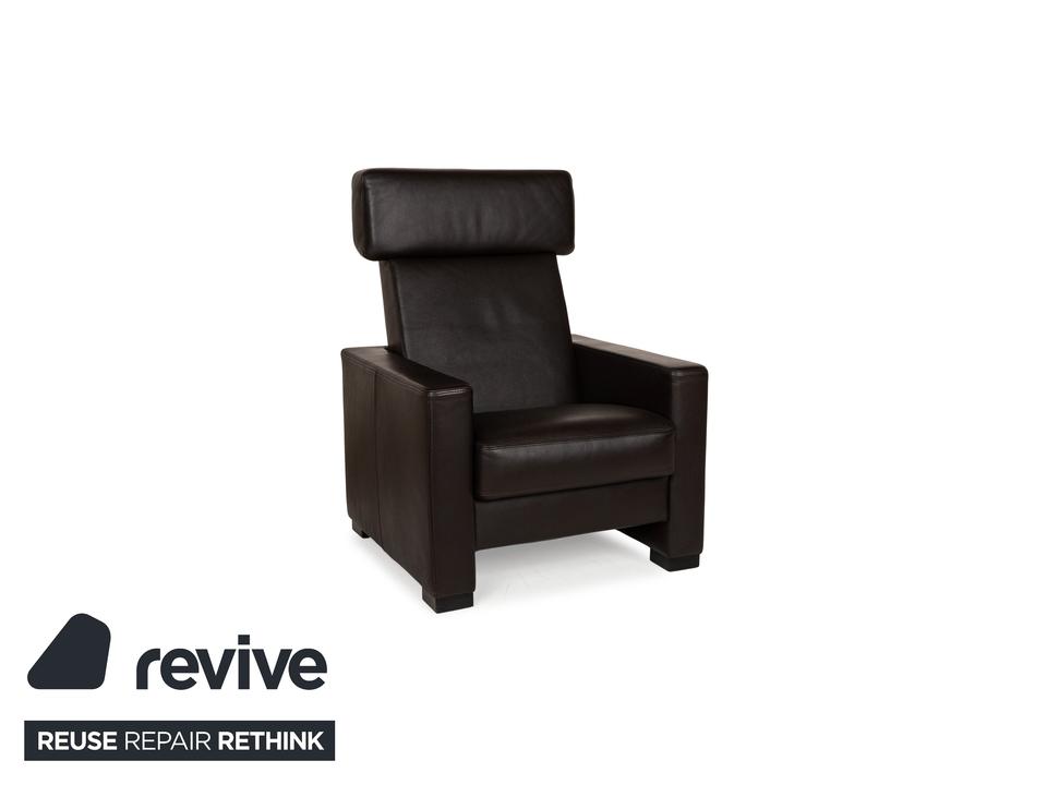 Brühl Francis Leder Sessel Braun manuelle Funktion – Bild 10