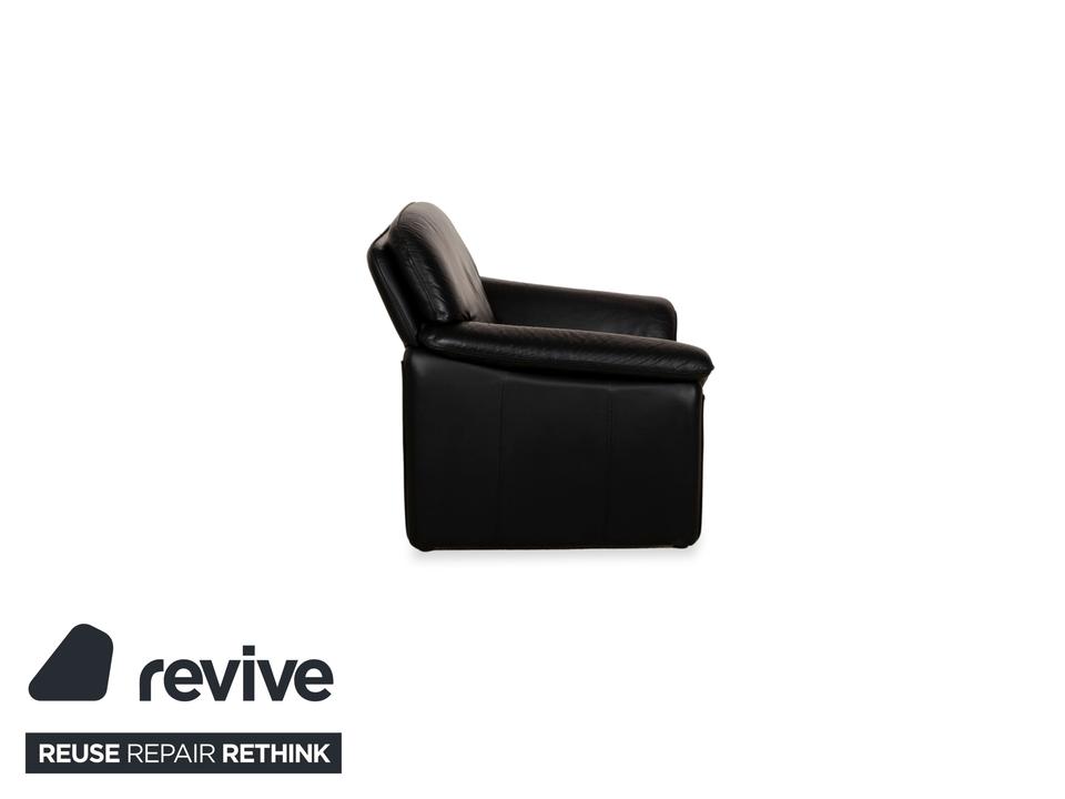 Laauser Atlanta Leder Sessel Schwarz – Bild 8